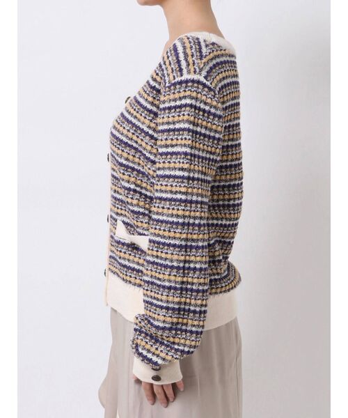 dazzlin（ダズリン）の「ツイードミドルカーディガン（カーディガン/ボレロ・レディース・ベージュ/パープル・FREE）」の10枚目の写真