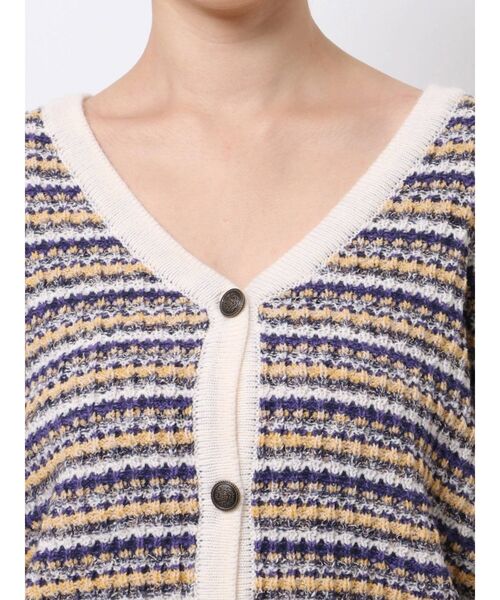 dazzlin（ダズリン）の「ツイードミドルカーディガン（カーディガン/ボレロ・レディース・ベージュ/パープル・FREE）」の7枚目の写真