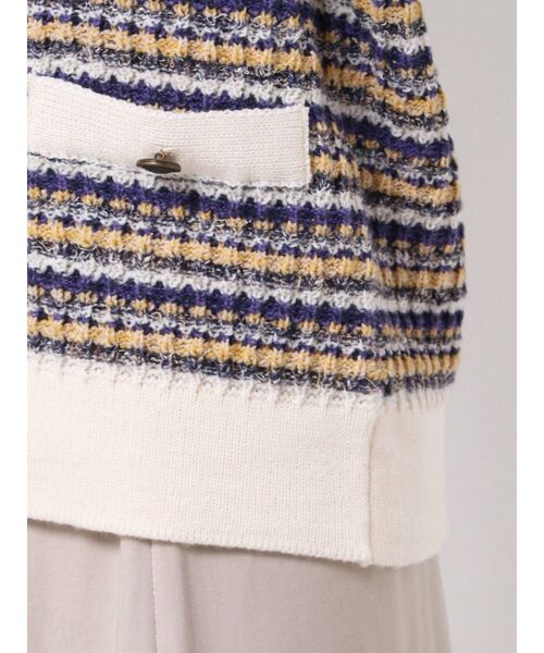 dazzlin（ダズリン）の「ツイードミドルカーディガン（カーディガン/ボレロ・レディース・ベージュ/パープル・FREE）」の3枚目の写真