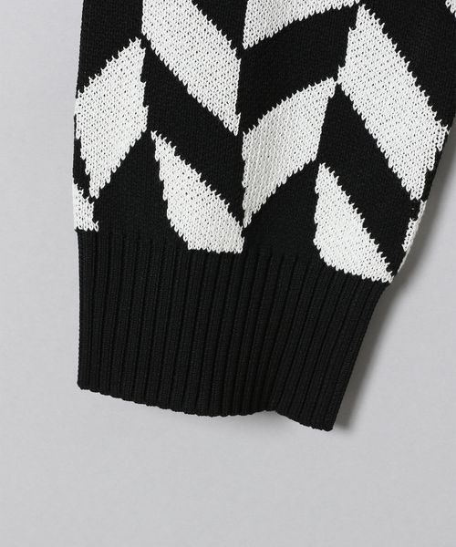 JEANASIS（ジーナシス）の「7Gウェーブチェッカーショートカーディガン/264385（カーディガン/ボレロ・レディース・ブラック系その他/グリーン系その他・FREE）」の8枚目の写真