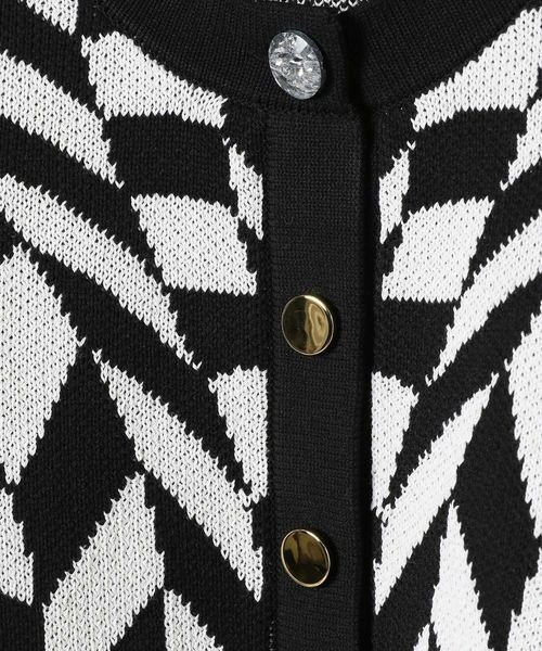JEANASIS（ジーナシス）の「7Gウェーブチェッカーショートカーディガン/264385（カーディガン/ボレロ・レディース・ブラック系その他/グリーン系その他・FREE）」の11枚目の写真