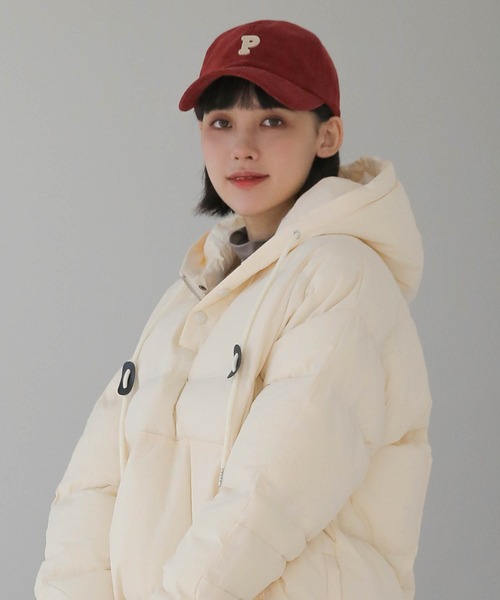 UNE MANSION（ユヌマンション）の「コーデュロイ P キャップ帽子（キャップ・レディース・ホワイト/ブラック/ブラウン/レッド/イエロー・ONE SIZE）」の14枚目の写真