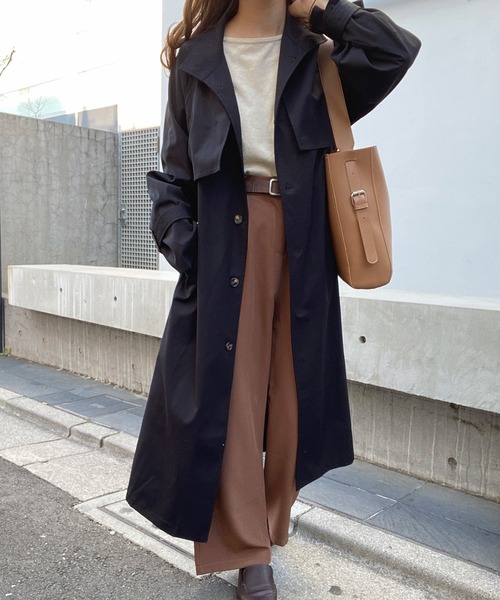 スタンドカラーオーバーサイズコート