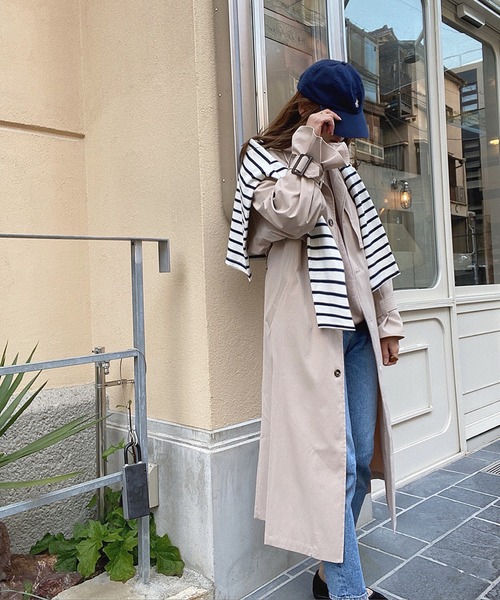 スタンドカラーオーバーサイズコート