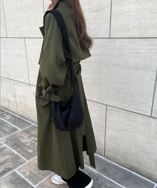 STILL BY HAND スタンドカラーオーバーサイズコート ベージュ STILL BY HAND（スティルバイハンド） Nylon Oversize Stand