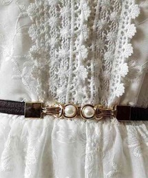 【float】パール ゴム シンプル デザイン ベルト