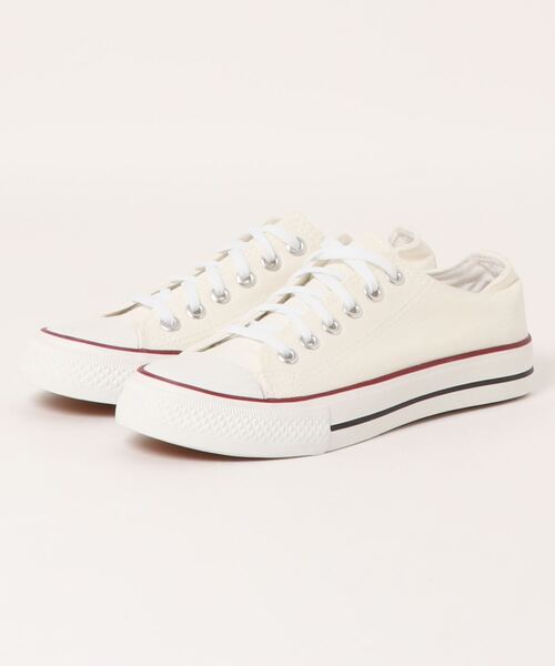 VIBGYOR(ヴィブジョー)の「ローカットキャンバススニーカー(YA)(スニーカー・レディース・ホワイト/ブラック/ブラック系その他・23cm/23.5cm/24.5cm/25cm/24cm)」の1枚目の写真