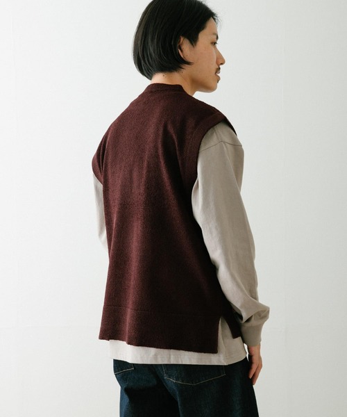 ITEMS URBANRESEARCH(アイテムズ アーバンリサーチ)の「マシンウォッシャブル ブークレニットベスト(ニット/セーター・メンズ・ブラウン/グリーン/ブラック・LARGE/MEDIUM)」の10枚目の写真