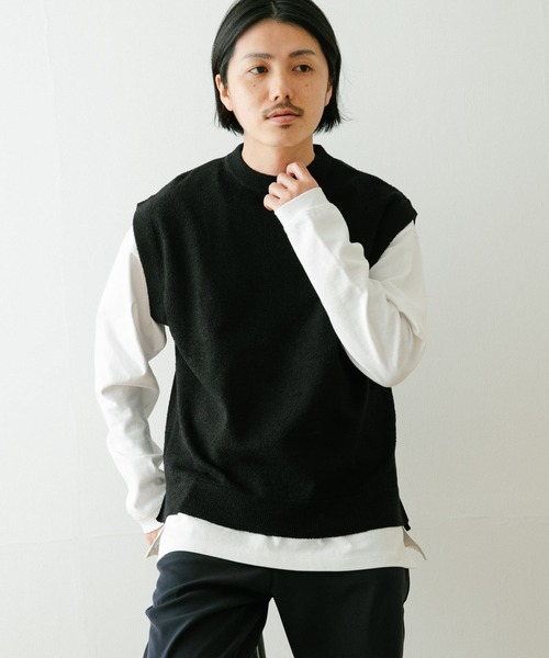 ITEMS URBANRESEARCH(アイテムズ アーバンリサーチ)の「マシンウォッシャブル ブークレニットベスト(ニット/セーター・メンズ・ブラウン/グリーン/ブラック・LARGE/MEDIUM)」の11枚目の写真