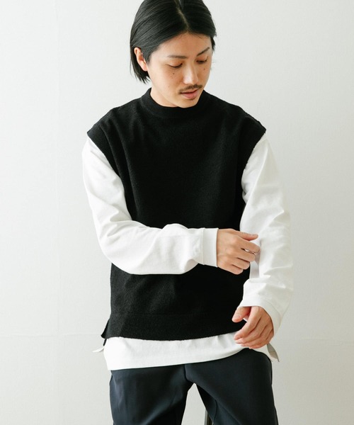 ITEMS URBANRESEARCH(アイテムズ アーバンリサーチ)の「マシンウォッシャブル ブークレニットベスト(ニット/セーター・メンズ・ブラウン/グリーン/ブラック・LARGE/MEDIUM)」の8枚目の写真