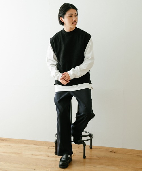 ITEMS URBANRESEARCH(アイテムズ アーバンリサーチ)の「マシンウォッシャブル ブークレニットベスト(ニット/セーター・メンズ・ブラウン/グリーン/ブラック・LARGE/MEDIUM)」の5枚目の写真