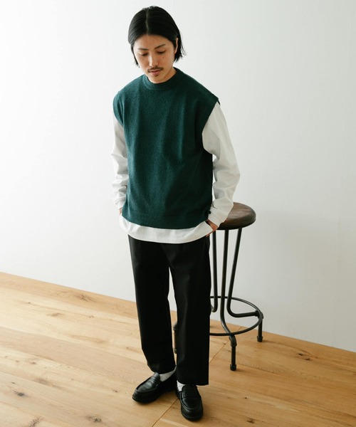 ITEMS URBANRESEARCH(アイテムズ アーバンリサーチ)の「マシンウォッシャブル ブークレニットベスト(ニット/セーター・メンズ・ブラウン/グリーン/ブラック・LARGE/MEDIUM)」の15枚目の写真
