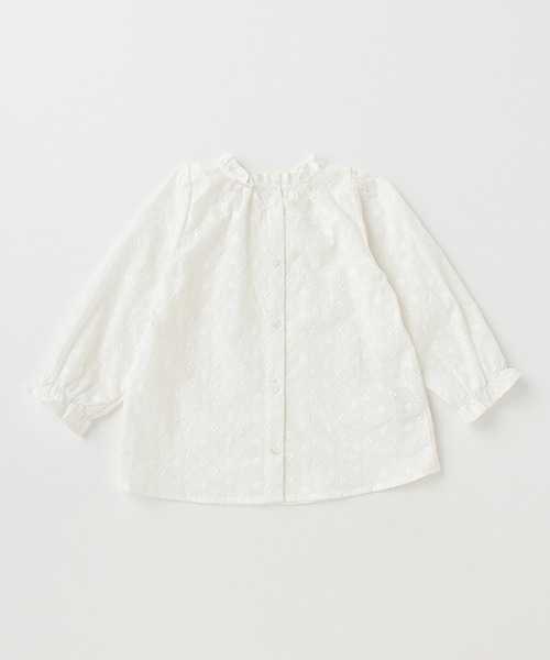 petit main（プティマイン）の「衿フリルブラウス（シャツ/ブラウス・キッズ・アイボリー/ブルー・120cm/110cm/130cm/100cm/80ｃｍ/90cm）」の4枚目の写真