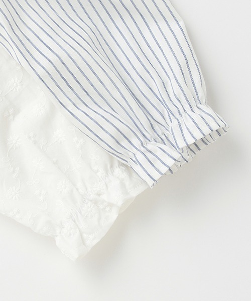 petit main（プティマイン）の「衿フリルブラウス（シャツ/ブラウス・キッズ・アイボリー/ブルー・120cm/110cm/130cm/100cm/80ｃｍ/90cm）」の8枚目の写真