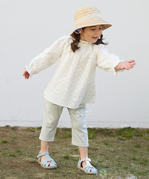 petit main（プティマイン）の「衿フリルブラウス（シャツ/ブラウス・キッズ・アイボリー/ブルー・120cm/110cm/130cm/100cm/80ｃｍ/90cm）」の14枚目の写真