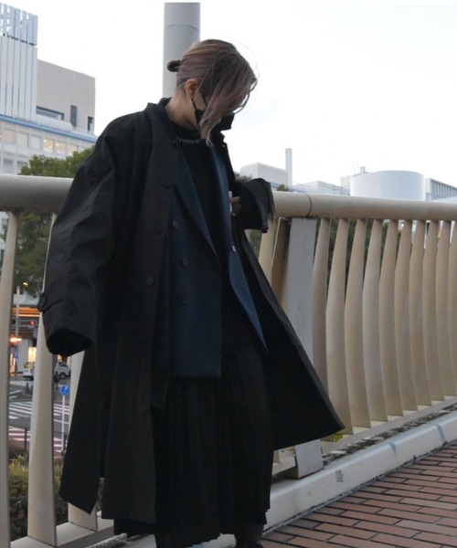 A4A(エーフォーエー)の「A4A/エーフォーエー/ステンカラーコート(ステンカラーコート・レディース・ブラック/ベージュ・MEDIUM)」の6枚目の写真
