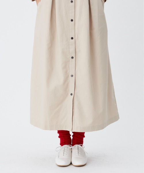 Libra Cue(リブラ キュー)の「ドットボタンミリタリーワンピース/トールサイズ展開あり(ワンピース・レディース・ベージュ/ネイビー・1/2)」の8枚目の写真