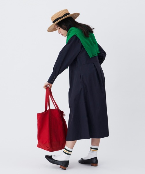 Libra Cue(リブラ キュー)の「ドットボタンミリタリーワンピース/トールサイズ展開あり(ワンピース・レディース・ベージュ/ネイビー・1/2)」の13枚目の写真