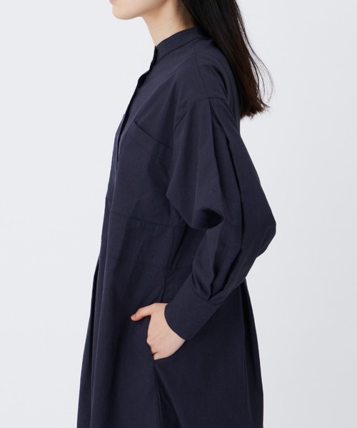 Libra Cue(リブラ キュー)の「ドットボタンミリタリーワンピース/トールサイズ展開あり(ワンピース・レディース・ベージュ/ネイビー・1/2)」の20枚目の写真