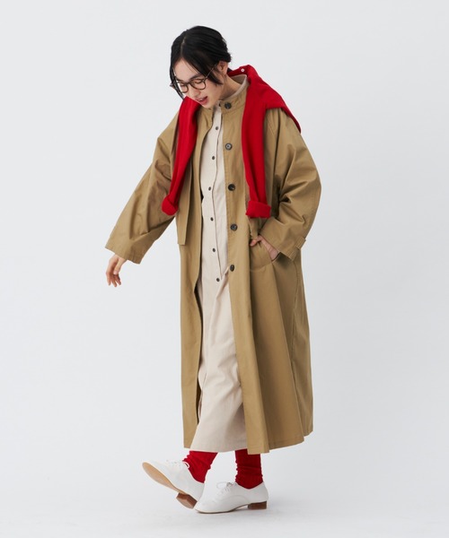 Libra Cue(リブラ キュー)の「ドットボタンミリタリーワンピース/トールサイズ展開あり(ワンピース・レディース・ベージュ/ネイビー・1/2)」の16枚目の写真