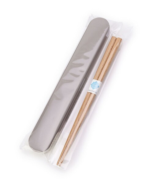 one'sterrace（ワンズテラス）の「mayu　箸・箸箱セット（キッチンツール・レディース・グレー系/オフホワイト/ピンク・99）」の2枚目の写真