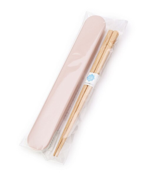 one'sterrace（ワンズテラス）の「mayu　箸・箸箱セット（キッチンツール・レディース・グレー系/オフホワイト/ピンク・99）」の4枚目の写真