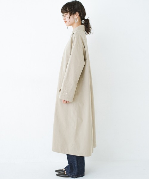 haco!（ハコ）の「今こそ見直す春の定番！カジュアルさと大人っぽさの共存を図る！　軽やかに羽織ってかっこいいステンカラーコートby who made me（ステンカラーコート・レディース・ベージュ・SMALL/MEDIUM/LARGE/X-LARGE）」の16枚目の写真