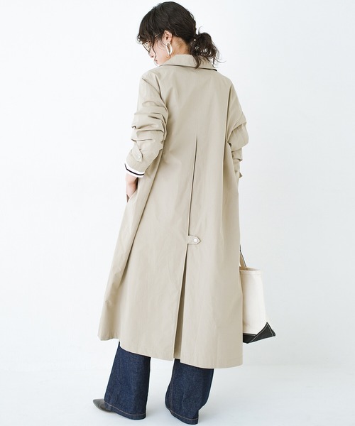 haco!（ハコ）の「今こそ見直す春の定番！カジュアルさと大人っぽさの共存を図る！　軽やかに羽織ってかっこいいステンカラーコートby who made me（ステンカラーコート・レディース・ベージュ・SMALL/MEDIUM/LARGE/X-LARGE）」の8枚目の写真