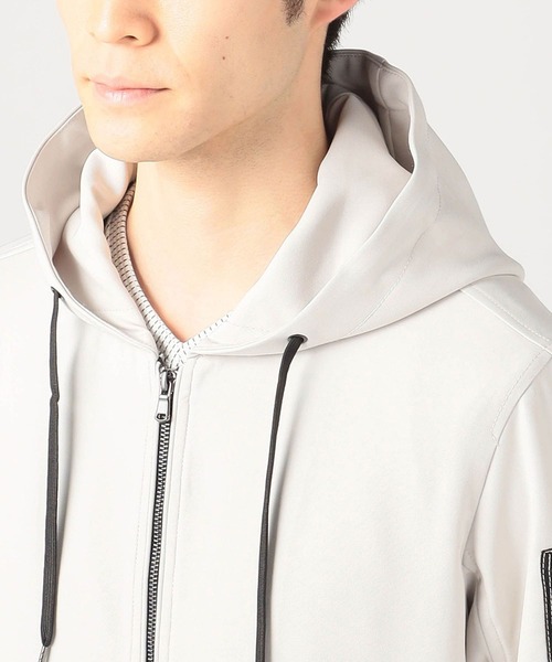 HIDEAWAYS NICOLE（ハイダウェイニコル）の「配色ミリタリーパーカー（ブルゾン・メンズ・ライトグレー/サックスブルー/チェック/ネイビー・MEDIUM/LARGE/X-LARGE）」の9枚目の写真