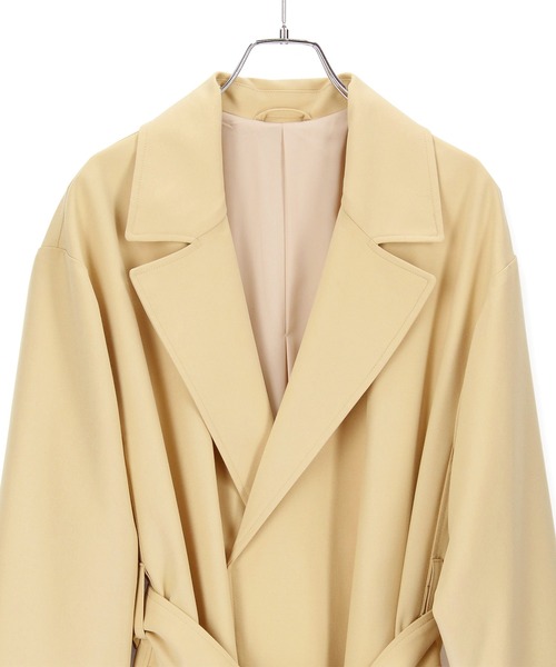 ADAM ET ROPE'（アダムエロペ）の「【アウトレット店舗・WEB限定】ボックスプリーツトレンチコート（トレンチコート・レディース・ベージュ/ネイビー・FREE）」の12枚目の写真