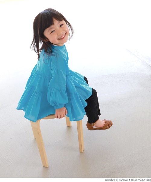 coca(coca)(コカ)の「キッズ 親子お揃いシアーコットンティアードブラウス(シャツ/ブラウス・キッズ・ライトブルー/ライトピンク/グレー/ライトグリーン/ピンク/アイボリー/ベージュ/カーキ/パープル/チャコール/ライトベージュ/イエロー・130/120/100/110/140)」の18枚目の写真