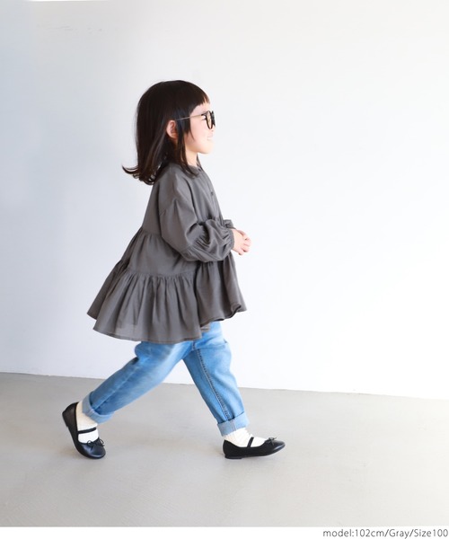 coca(coca)(コカ)の「キッズ 親子お揃いシアーコットンティアードブラウス(シャツ/ブラウス・キッズ・ライトブルー/ライトピンク/グレー/ライトグリーン/ピンク/アイボリー/ベージュ/カーキ/パープル/チャコール/ライトベージュ/イエロー・130/120/100/110/140)」の20枚目の写真