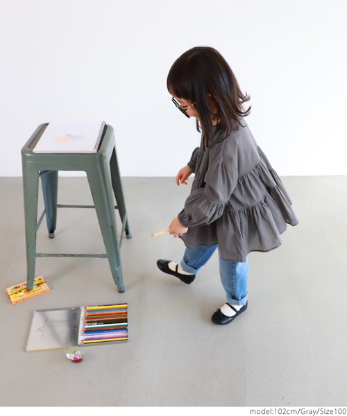 coca(coca)(コカ)の「キッズ 親子お揃いシアーコットンティアードブラウス(シャツ/ブラウス・キッズ・ライトブルー/ライトピンク/グレー/ライトグリーン/ピンク/アイボリー/ベージュ/カーキ/パープル/チャコール/ライトベージュ/イエロー・130/120/100/110/140)」の22枚目の写真
