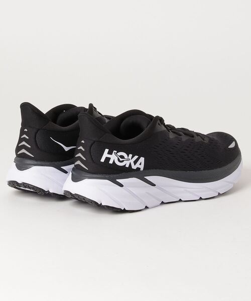 HOKA(ホカ)の「CLIFTON 8 1119394(スニーカー・メンズ・ブラック×ホワイト・22.5cm/23.5cm/24.5cm/23.0cm/24.0cm/22.0cm/25.0cm)」の2枚目の写真