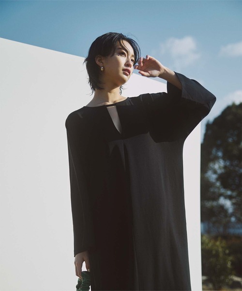 miette（ミエット）の「ｷｰﾈｯｸﾛﾝｸﾞﾜﾝﾋﾟｰｽ（ワンピース・レディース・ブラック・FREE）」の5枚目の写真