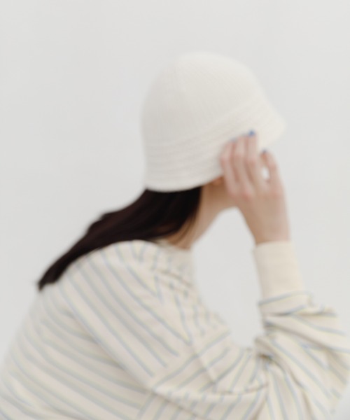 WHIMSIC(ウィムジック)の「【WHIMSIC】ニットメトロハット(ハット・レディース・ホワイト/ブラック/ベージュ/ネイビー・FREE)」の14枚目の写真