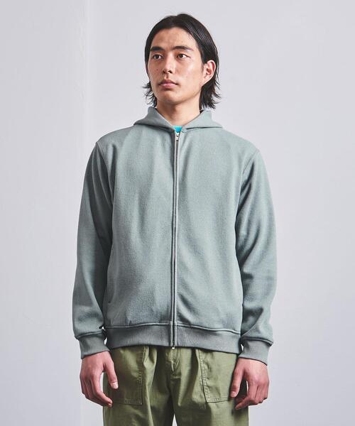UNITED ARROWS(ユナイテッドアローズ)の「<UNITED ARROWS> ブークレ ジップ フーディ(パーカー・メンズ・ダークブラウン/ベージュ/ライム/ダークグレー・S/M/L/XL)」の10枚目の写真