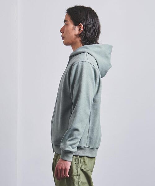 UNITED ARROWS(ユナイテッドアローズ)の「<UNITED ARROWS> ブークレ ジップ フーディ(パーカー・メンズ・ダークブラウン/ベージュ/ライム/ダークグレー・S/M/L/XL)」の11枚目の写真