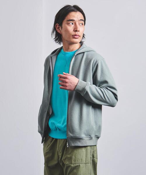 UNITED ARROWS(ユナイテッドアローズ)の「<UNITED ARROWS> ブークレ ジップ フーディ(パーカー・メンズ・ダークブラウン/ベージュ/ライム/ダークグレー・S/M/L/XL)」の13枚目の写真
