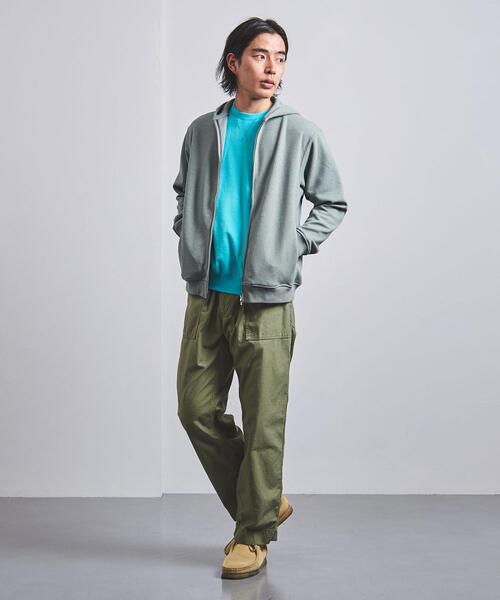 UNITED ARROWS(ユナイテッドアローズ)の「<UNITED ARROWS> ブークレ ジップ フーディ(パーカー・メンズ・ダークブラウン/ベージュ/ライム/ダークグレー・S/M/L/XL)」の14枚目の写真