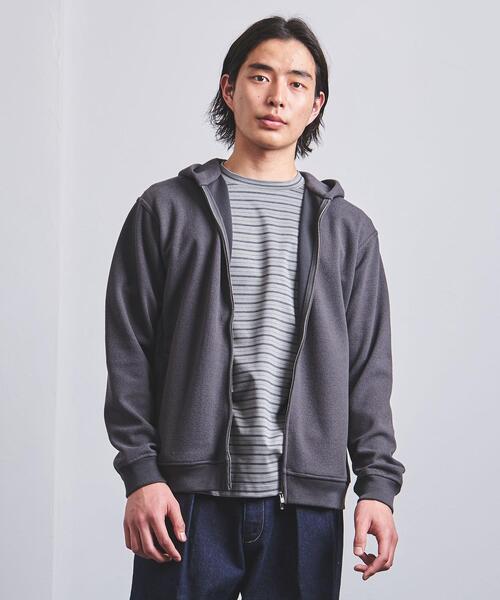 UNITED ARROWS(ユナイテッドアローズ)の「<UNITED ARROWS> ブークレ ジップ フーディ(パーカー・メンズ・ダークブラウン/ベージュ/ライム/ダークグレー・S/M/L/XL)」の15枚目の写真