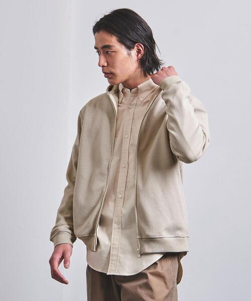 UNITED ARROWS(ユナイテッドアローズ)の「<UNITED ARROWS> ブークレ ジップ フーディ(パーカー・メンズ・ダークブラウン/ベージュ/ライム/ダークグレー・S/M/L/XL)」の9枚目の写真