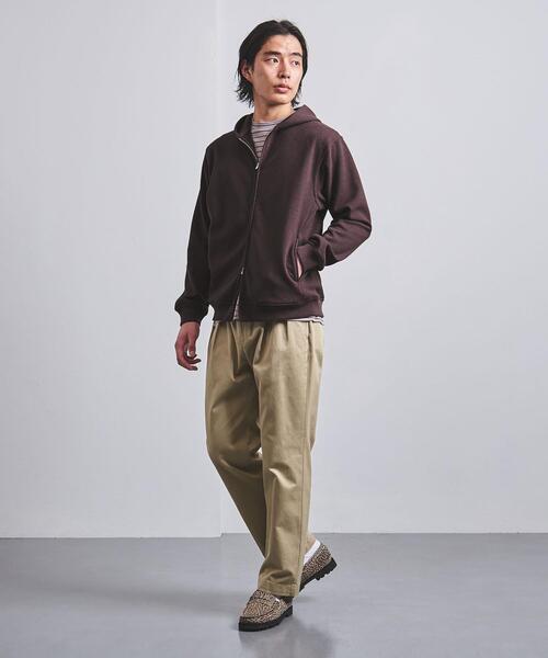 UNITED ARROWS(ユナイテッドアローズ)の「<UNITED ARROWS> ブークレ ジップ フーディ(パーカー・メンズ・ダークブラウン/ベージュ/ライム/ダークグレー・S/M/L/XL)」の20枚目の写真