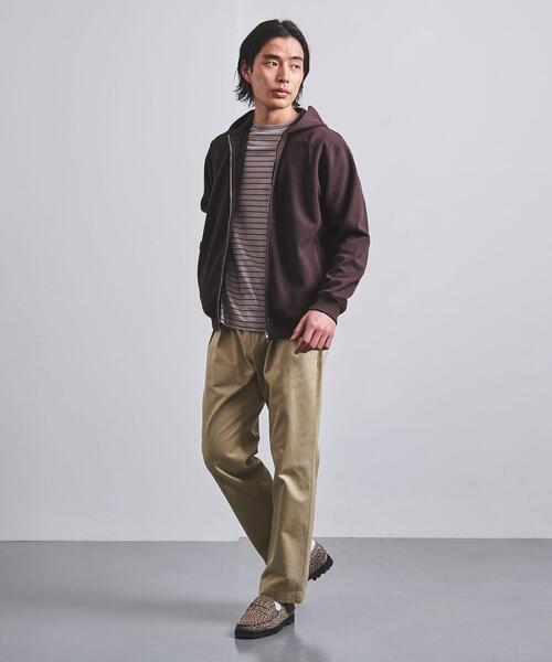 UNITED ARROWS(ユナイテッドアローズ)の「<UNITED ARROWS> ブークレ ジップ フーディ(パーカー・メンズ・ダークブラウン/ベージュ/ライム/ダークグレー・S/M/L/XL)」の22枚目の写真