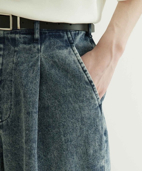 JUNRED（ジュンレッド）の「デニムワイドテーパードパンツ（デニムパンツ・メンズ・ブルー/ネイビー・M/L/LL）」の12枚目の写真