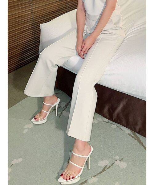 RESEXXY（リゼクシー）の「ピンタックスウェットパンツ【セットアップ着用可能】（その他パンツ・レディース・ブラック/オフホワイト/モカ・FREE）」の2枚目の写真