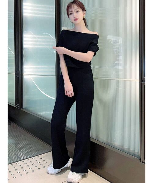 RESEXXY（リゼクシー）の「ピンタックスウェットパンツ【セットアップ着用可能】（その他パンツ・レディース・ブラック/オフホワイト/モカ・FREE）」の9枚目の写真