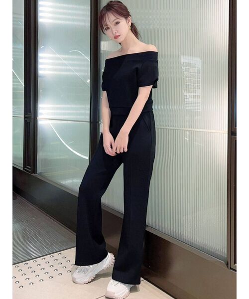 RESEXXY（リゼクシー）の「ピンタックスウェットパンツ【セットアップ着用可能】（その他パンツ・レディース・ブラック/オフホワイト/モカ・FREE）」の10枚目の写真