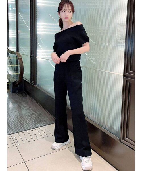 RESEXXY（リゼクシー）の「ピンタックスウェットパンツ【セットアップ着用可能】（その他パンツ・レディース・ブラック/オフホワイト/モカ・FREE）」の11枚目の写真