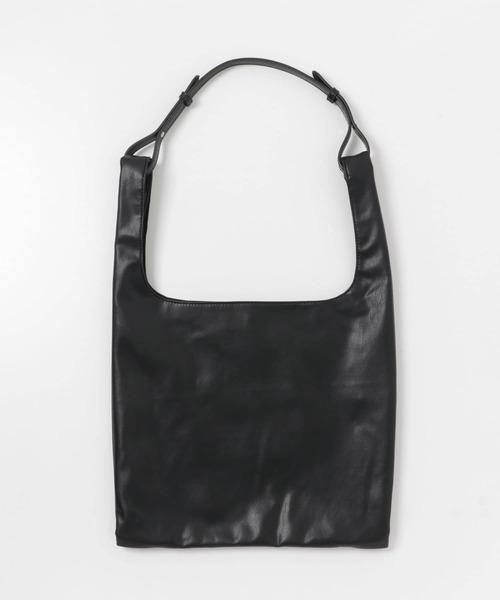 SENSE OF PLACE by URBAN RESEARCH(センスオブプレイスバイアーバンリサーチ)の「フェイクレザーマルシェバッグ(トートバッグ・メンズ・ブラック・ONE)」の6枚目の写真